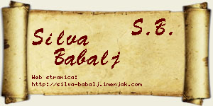 Silva Babalj vizit kartica